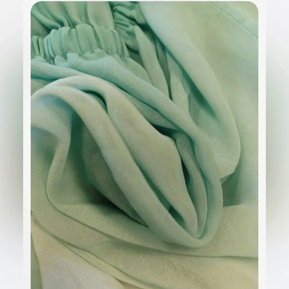 2b  bebe Sheath Hi Lo Sleeveless Green White Racerback Dress Size XL - Picture 11 of 11